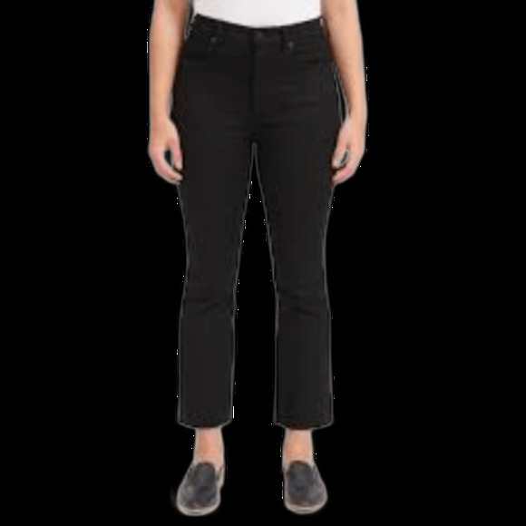 Everlane High Rise Kick Crop Jeans Black Denim Size 26 - Picture 5 of 5